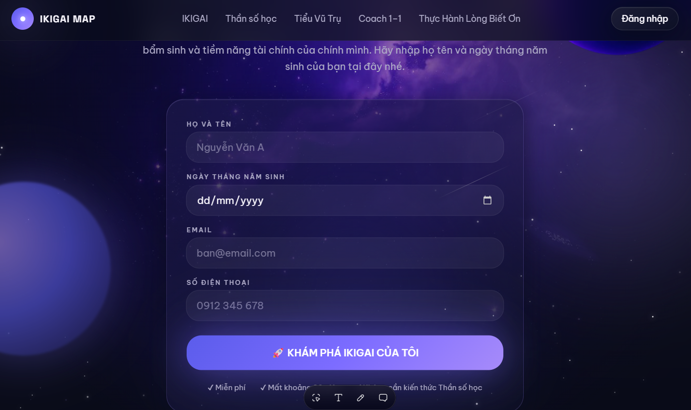 Website tra cứu thần số học