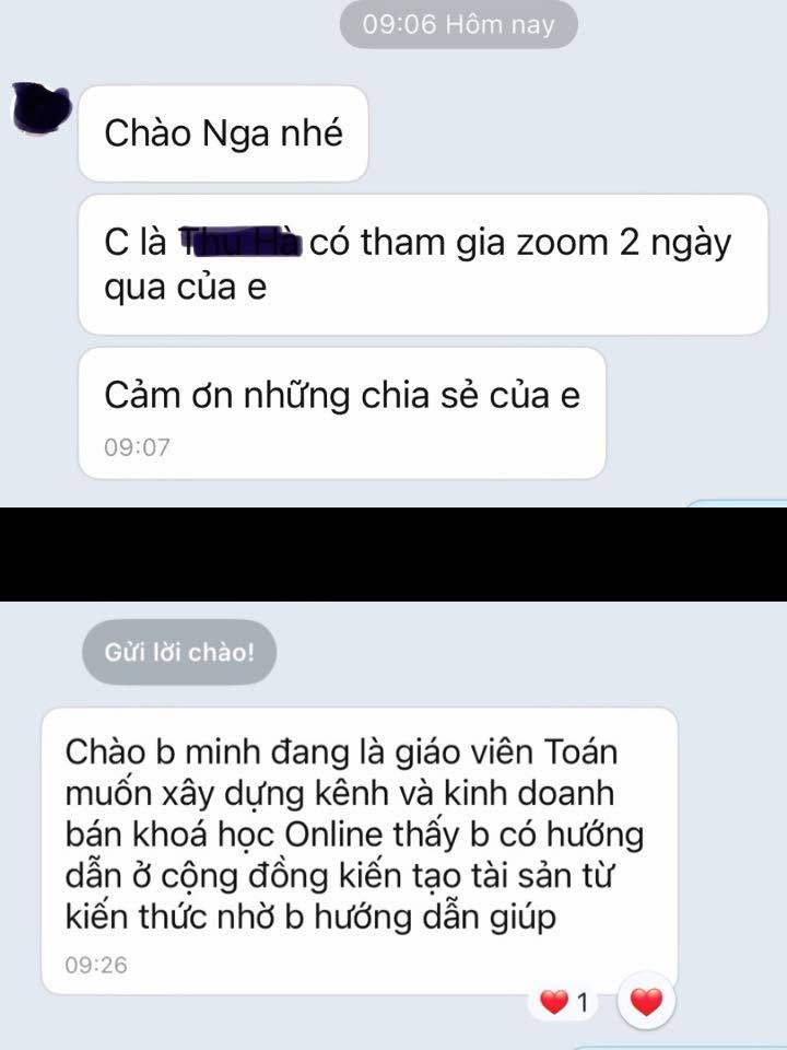 Học viên chia sẻ muốn xây kênh và bán khóa học online